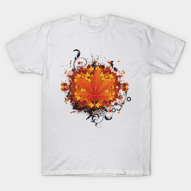 Autumn Leaves T-Shirt by Scailaret